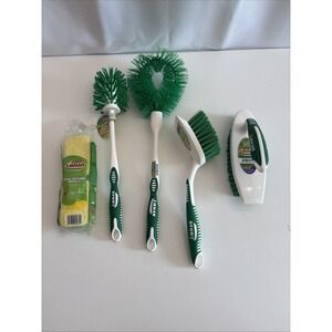 5‎ Heavy Duty Scrub Brush Cleaning Brushes for Household Use Tub Scrubber Sponge